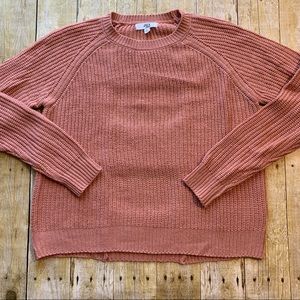 Jack by BB Dakota Coral Back Cut Out Sweater